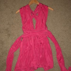 Pink Convertible Wrap Romper